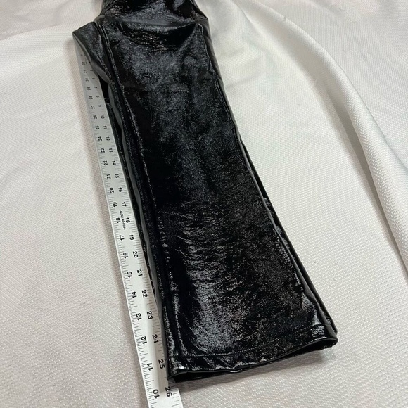 Lelis Black Shiny Faux‎ Leather Sz XS Womens NWT - Picture 7 of 8